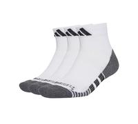 adidas Unisex Training Cushioned Quarter Socks 3 Pack - White/Black, White/Black, Size Xl, Men White/Black