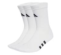 adidas Unisex Performance Cushioned Crew Socks 3 Pairs, White/White/White, 6.5-8