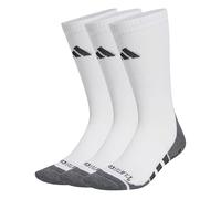 adidas Unisex Performance Grip Climacool Cushioned Crew 3P Socks, White/Dark Grey Heather/Black, 8.5-10