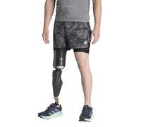 Adidas Unisex Performance Own The Run Spray Dye 2in1 Short Grey Fou size S | Shorts Outlet | Unisex | Gray S