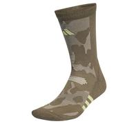 adidas Unisex Performance Training Graphic Camo Socks, olive strata/metal grey/pulse lime, 10.5-12.5