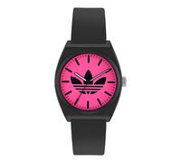 Adidas Unisex Pink Dial Black Resin Strap Watch AOST25548 - - Resin / Acrylic