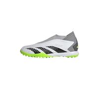 adidas Unisex Predator Accuracy.3 Laceless Turf Boots Football, Cloud White/Core Black/Lucid Lemon, 10 UK