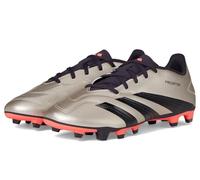 adidas Unisex Predator Club Flexible Ground Soccer Shoe, Platinum Metallic Aurora Black Turbo, 7.5 UK