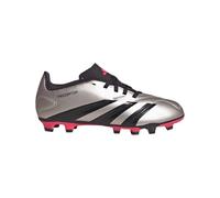 adidas Unisex Predator Club J Football Boots Flexible Ground Shoes, Platinum Metallic Black Aurore Turbo, 5 UK