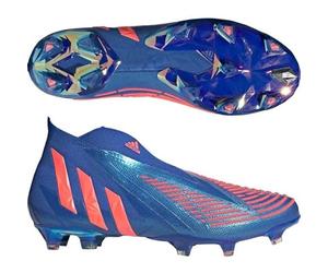 adidas Unisex Predator Edge+ FG Soccer Cleats/Sapphire Edge Pack, Blue/Turbo, US 8 M/ 9 W
