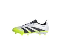adidas Unisex Predator League Firm Ground/Multi Ground Football Boots, Cloud White/Core Black/Lucid Lemon, 12.5 UK