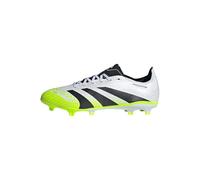adidas Unisex Predator League Firm Ground/Multi Ground Football Boots, Cloud White/Core Black/Lucid Lemon, 12 UK