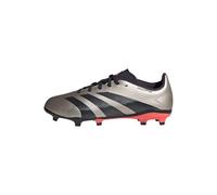 adidas Unisex Predator League Firm Ground Sneaker, Platinum Metallic Aurora Black Turbo, 11 UK