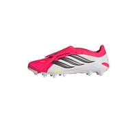 adidas Unisex Predator League Fold-Over Tongue Artificial Ground Football Boots Shoes, Lucid Red/Core Black/FTWR White, 10.5 UK