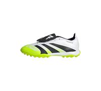 adidas Unisex Predator League Fold-Over Tongue Turf Football Boots, Cloud White/Core Black/Lucid Lemon, 10.5 UK