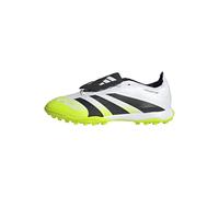 adidas Unisex Predator League Fold-Over Tongue Turf Football Boots, Cloud White/Core Black/Lucid Lemon, 8.5 UK