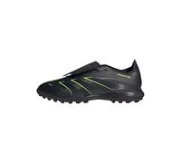 adidas Unisex Predator League Fold-Over Tongue Turf Football Boots, Core Black/Carbon/Lucid Lemon, 6 UK