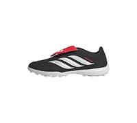 adidas Unisex Predator League Fold-Over Tongue Turf Football Shoes, core Black/FTWR White/Lucid red, 4.5 UK