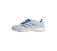 adidas Unisex Predator League Fold-Over Tongue Turf Football Shoes, Crystal Sky/ray Blue/Team Solar Yellow 2, 10 UK