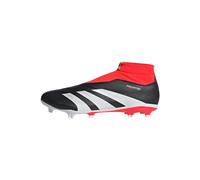 adidas Unisex Predator League Laceless Firm Ground Football Boots, Core Black/Cloud White/Solar Red, 6.5 UK