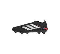 adidas Unisex Predator League Laceless Firm Ground Football Boots Shoes, Core Black/FTWR White/Lucid Red, 6.5 UK
