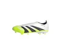 adidas Unisex Predator League Laceless Firm Ground/Multi Ground Football Boots, Cloud White/Core Black/Lucid Lemon, 9 UK