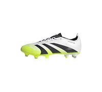 adidas Unisex Predator League Soft Ground Football Boots, Cloud White/Core Black/Lucid Lemon, 9.5 UK