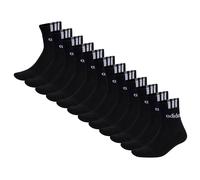 Adidas Unisex Quarter Socks, 12 Pack - Cushioned 3S Linear, Logo, Solid Color...