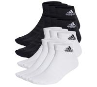 Adidas Unisex Quarter Socks, 12 Pack - Cushioned Sportswear Ankle, Logo
