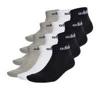 Adidas Unisex Quarter Socks, 12 Pack - Linear Cushioned Ankle, Logo, Padded...