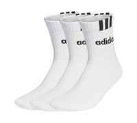 Adidas Unisex Quarter Socks, 3-Pack - Cushioned 3S Linear, Logo, Solid Color...
