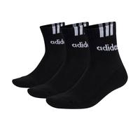 Adidas Unisex Quarter Socks, 3-Pack - Cushioned 3S Linear, Logo, Solid Color...