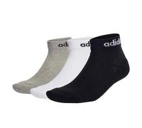 Adidas Unisex Quarter Socks, 3 Pack - Linear Cushioned Ankle, Logo, Padded...