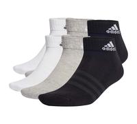 Adidas Unisex Quarter Socks, 6-Pack - Cushioned Sportswear Ankle, Logo
