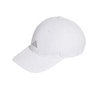 adidas Unisex Running Essential Climacool 6 Panel Baseball Cap, White/Reflective Silver, M-L