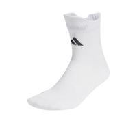 adidas Unisex RUNxCUSHIONED Sock 1PP, White/White/Black, 2-3.5