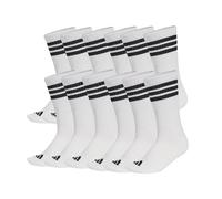Adidas Unisex Socks, 12 Pack - 3-Stripes Essentials Cushioned Crew, Logo, ...