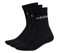Adidas Unisex Socks, 3 Pack - Linear Crew Cushioned, Logo, Padded, One...