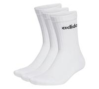 Adidas Unisex Socks, 3 Pack - Linear Crew Cushioned, Logo, Padded, One...