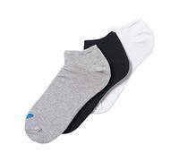 Adidas unisex Sport Trefoil sneaker socks 3 pairs Trefoil Liner Socks, Multicoloured (White / Black / Medium Gray), 35-38 cm