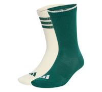 adidas Unisex Stadium Graphic Sock 2 Pair Pack Socks, collegiate green/ivory/collegiate green, S