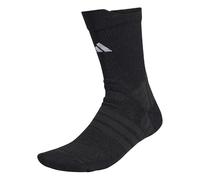 adidas Unisex Tennis Crew Socks Cushioned 1 Pair Pack, black/white, 13-14.5