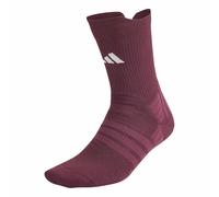 adidas Unisex Tennis Crew Socks Cushioned 1 Pair Pack Socks, maroon/wonder white, S