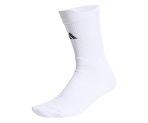 adidas Unisex TENNIS CREW SOCKS CUSHIONED 1 PAIR PACK, white/black, 10.5-12.5
