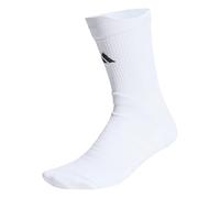 adidas Unisex Tennis Crew Socks Cushioned 1 Pair Pack, white/black, 13-14.5