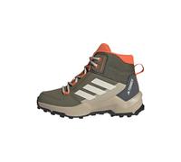 adidas Unisex Terrex AX4R MID Hiking Shoes, Olive Strata/Wonder White/Orange, 11 UK