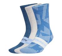 adidas Unisex TERREX MULTI 3 PACK SOCK, glow blue/white/tech indigo, 8.5-10