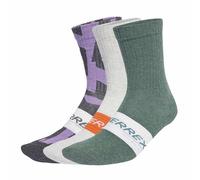adidas Unisex TERREX MULTI 3 PACK SOCK, Grey Six/White, 6.5-8