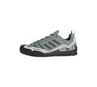 adidas Unisex Terrex Swift Solo 2.0 Hiking Shoes, Silver Green/Legend Ivy/Linen Green, 8.5 UK