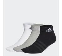 adidas Thin and Light 3pk Ankle Socks Juniors 4.5 - 5.5 Gry/White/Black