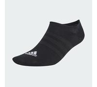 adidas Unisex Thin and Light No-Show Socks 3 Pairs, Black/White, 4.5-6