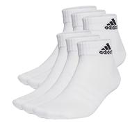 adidas Unisex Thin and Light Sportswear Ankle Socks 6 Pairs, White/Black, 8.5-10