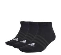 adidas Unisex Thin and Light Sportswear Low-Cut Socks 3 Pairs, Black / White, 4.5-6