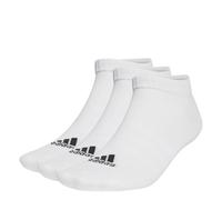 adidas Unisex Thin and Light Sportswear Low-Cut Socks 3 Pairs, White / Black, 4.5-5.5 UK